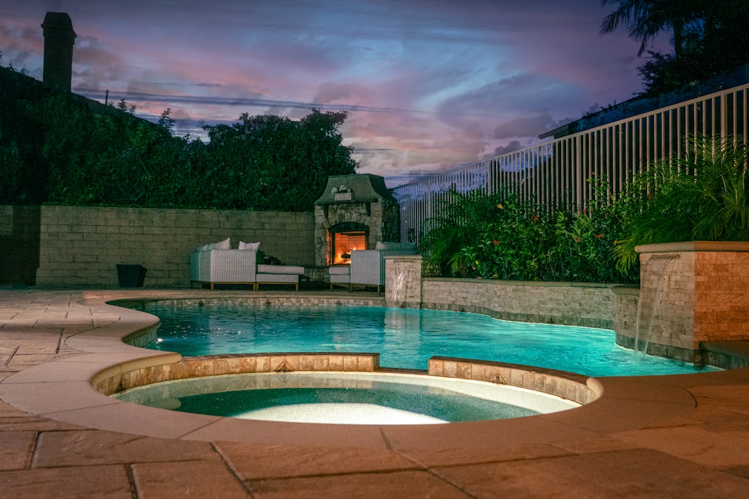 Outdoor hot tub area ready for electrical connection
