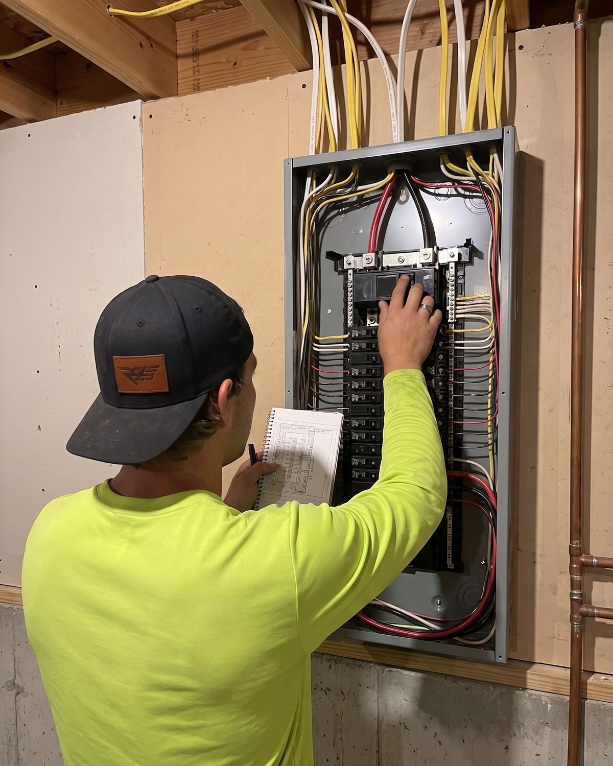 Contractor working on a home renovation project