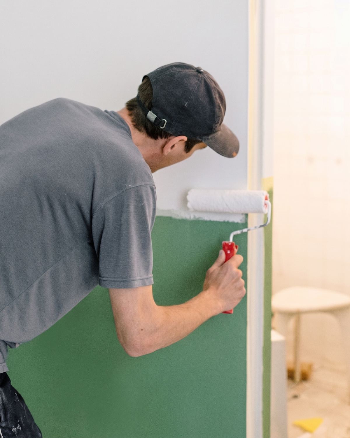 Contractor working on a home renovation project